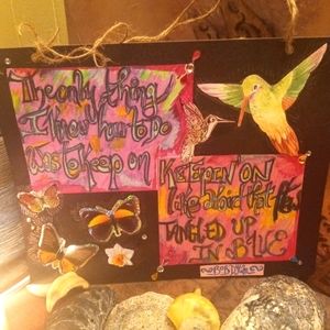 Tangled up in blue wall hanging